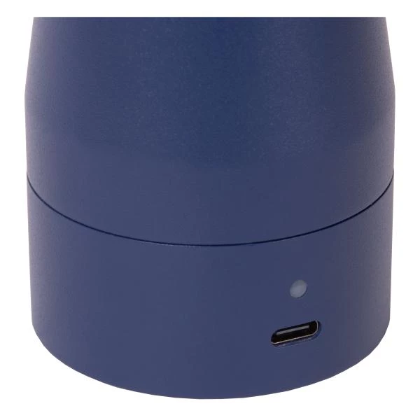 Lucide IPSOS - Lámpara de mesa Recargable - Batería/acumulador - LED Dim to warm - 1x3W 3000K/3200K - Azul - detalle 2